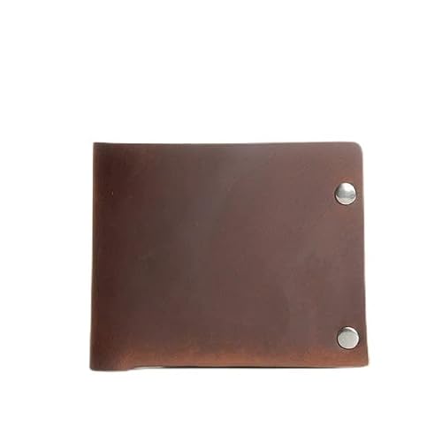 KIFRAL Einzigartig Echtes Leder-Portemonnaie für Herren, modische männliche handgefertigte Crazy Horse Short Bifold-Geldbörse, Vintage-Rindsleder-Münzfach-Kartenhalter von KIFRAL