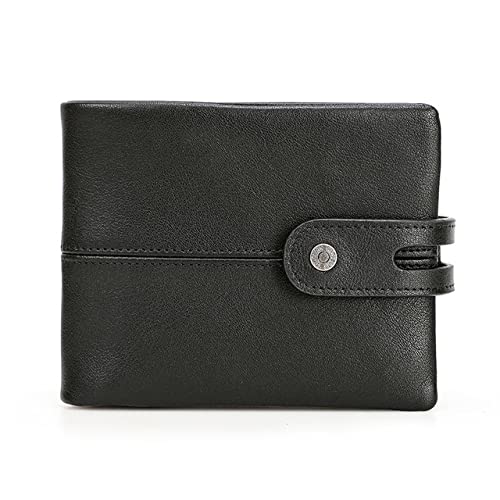 KIFRAL Einzigartig Herren-Geldbörse aus Crazy Horse-Leder, modische, braune, lässige, Kurze Haspe-Design-Geldbörse, männliche große Kapazitäts-Clutch-Leder-Clutch von KIFRAL