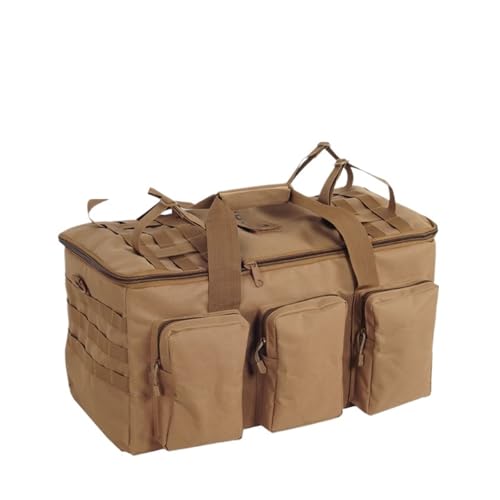 55L Gepäck Seesack Camping Rucksack Große Taschen Herren Wandern Reisen Bergsteigen Reise Utility Gym Wochenende Duffle(Khaki) von KIFSDLF