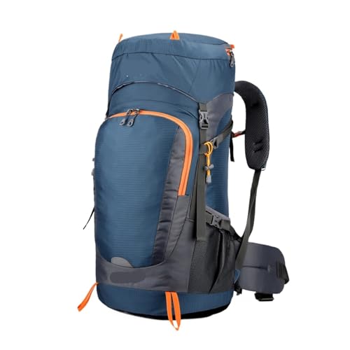 65L Rucksack Wasserabweisender Wanderrucksack mit Regenschutz Outdoor Sport Reise Tagesrucksack for Camping Klettern Bergsteigen(Dark Blue) von KIFSDLF