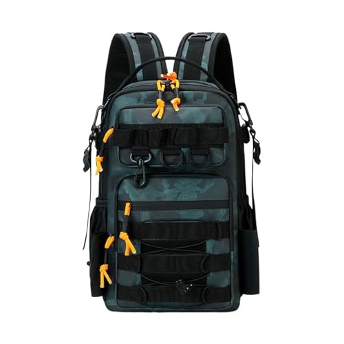 Angelrucksack, Campingrucksack, Outdoor-Sporttasche, Wandern, Fischköder, Zubehör, Angeltasche for Männer, Kletterreisetasche(Green) von KIFSDLF