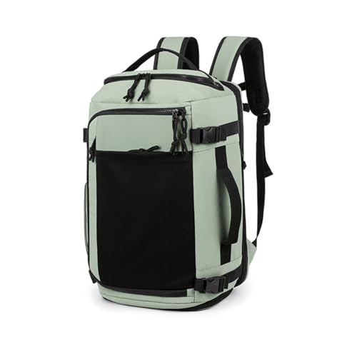 Kletterrucksack mit Mehreren Taschen, erweiterbarer Rucksack mit großer Kapazität, Aufbewahrungstasche for Wander-, Camping- und Angelausflüge mit Schuhfach(Green) von KIFSDLF