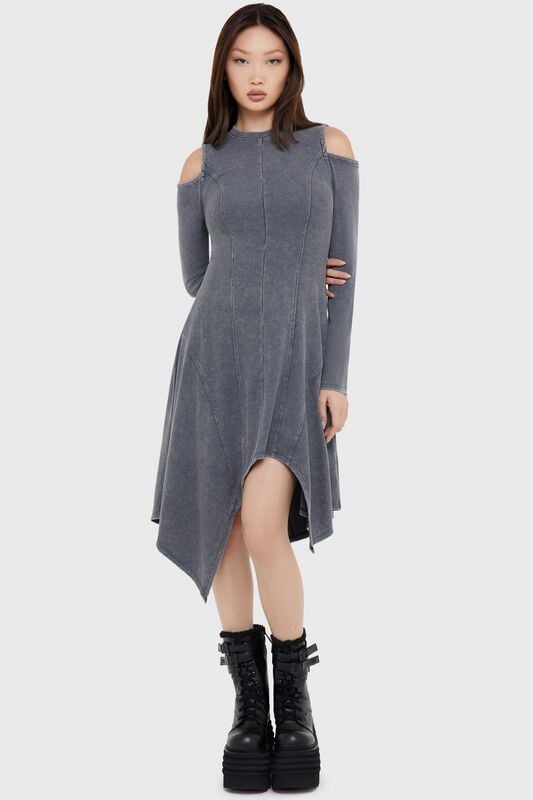 KIHILIST by KILLSTAR Cinderstorm Dress Mittellanges Kleid grau in 4XL KIHILIST by KILLSTAR Cinderstorm Dress Mittellanges Kleid grau in 4XL von KIHILIST by KILLSTAR