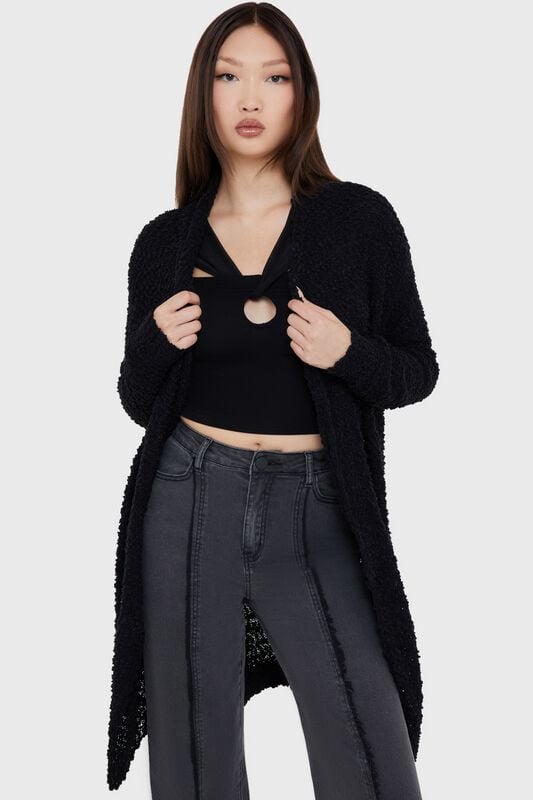 KIHILIST by KILLSTAR Dreadrift Cardigan Cardigan schwarz in L von KIHILIST by KILLSTAR