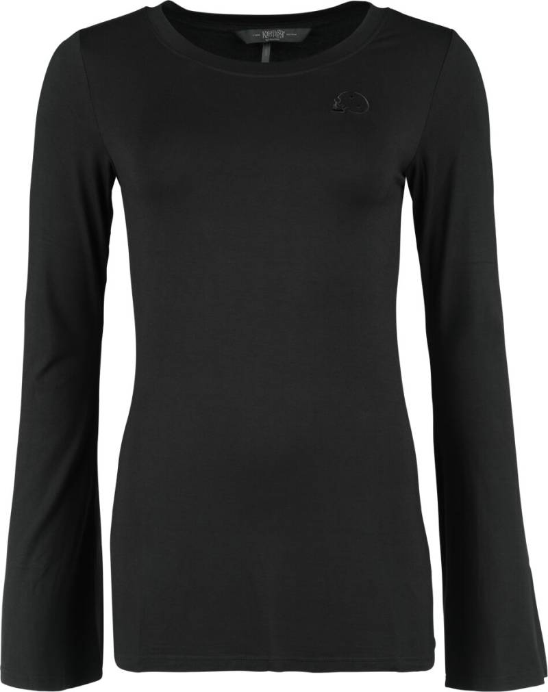 KIHILIST by KILLSTAR Echoed Darkness Tunic Top Langarmshirt schwarz in M von KIHILIST by KILLSTAR