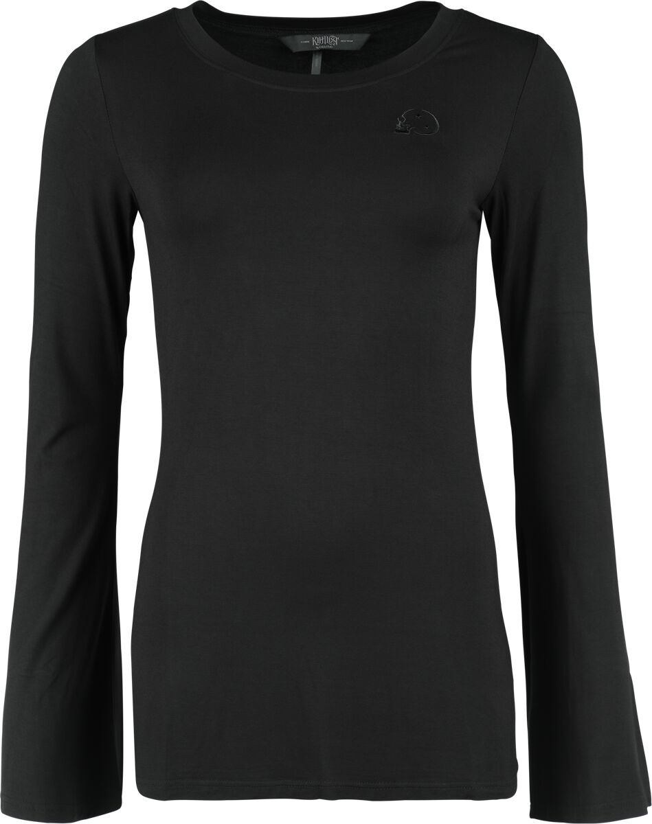 KIHILIST by KILLSTAR Echoed Darkness Tunic Top Langarmshirt schwarz in S von KIHILIST by KILLSTAR