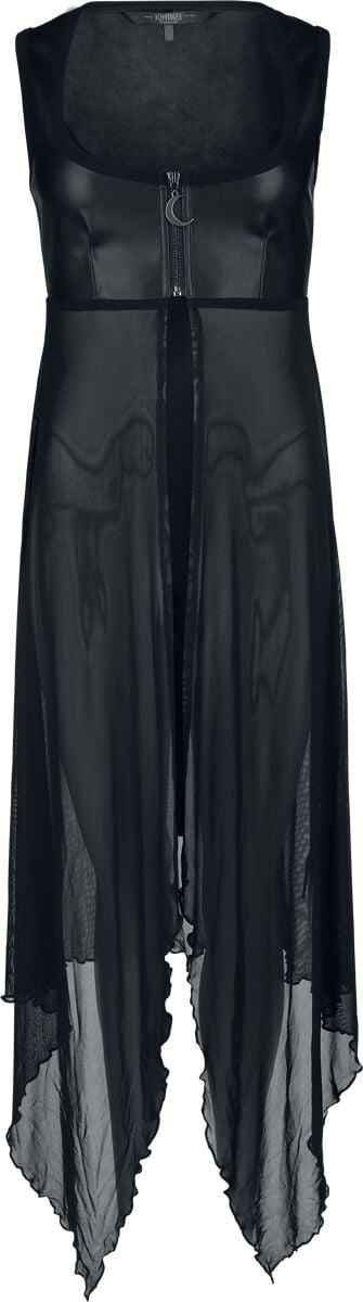 KIHILIST by KILLSTAR - Gothic Kleid knielang - Acendance Duster - XS bis XXL - für Damen - Größe M - schwarz von KIHILIST by KILLSTAR