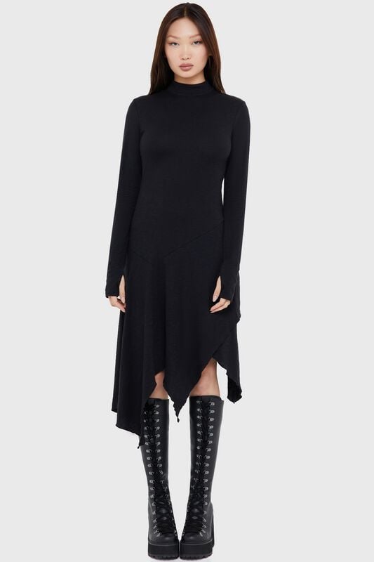 KIHILIST by KILLSTAR - Gothic Kleid lang - Devil's Decay Dress - 3XL bis 4XL - für Damen - Größe 3XL - schwarz von KIHILIST by KILLSTAR