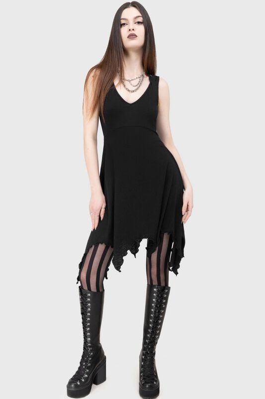 KIHILIST by KILLSTAR - Gothic Kurzes Kleid - Desoluna Dress - XS bis S - für Damen - Größe XS - schwarz von KIHILIST by KILLSTAR