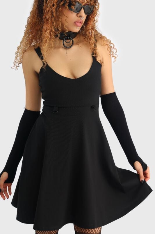 KIHILIST by KILLSTAR - Gothic Kurzes Kleid - Obscurita Mini Dress - XS bis XXL - für Damen - Größe XXL - schwarz von KIHILIST by KILLSTAR