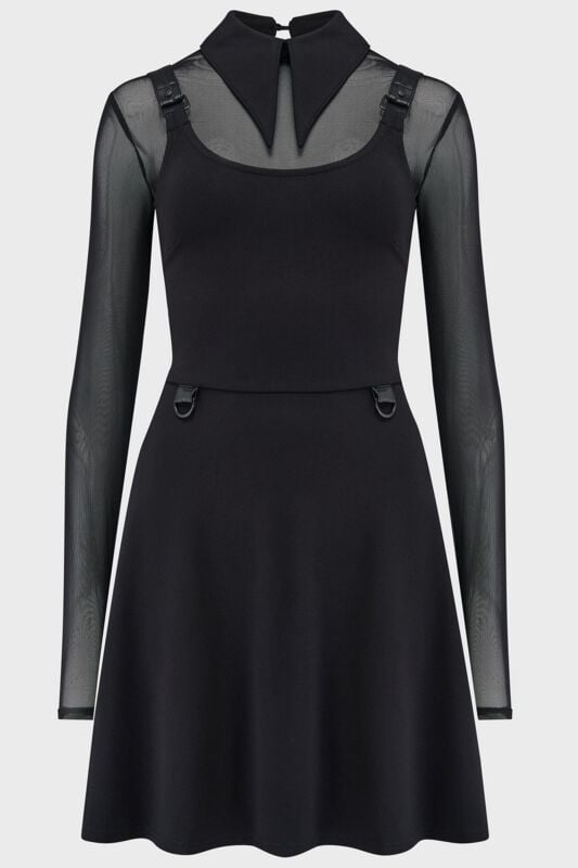 KIHILIST by KILLSTAR - Gothic Kurzes Kleid - Ruby Revenge Dress - XS bis XXL - für Damen - Größe S - schwarz von KIHILIST by KILLSTAR