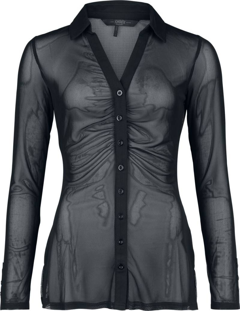 KIHILIST by KILLSTAR - Gothic Langarmhemd - After The After Mesh Shirt - XS bis XXL - für Damen - Größe S - schwarz von KIHILIST by KILLSTAR