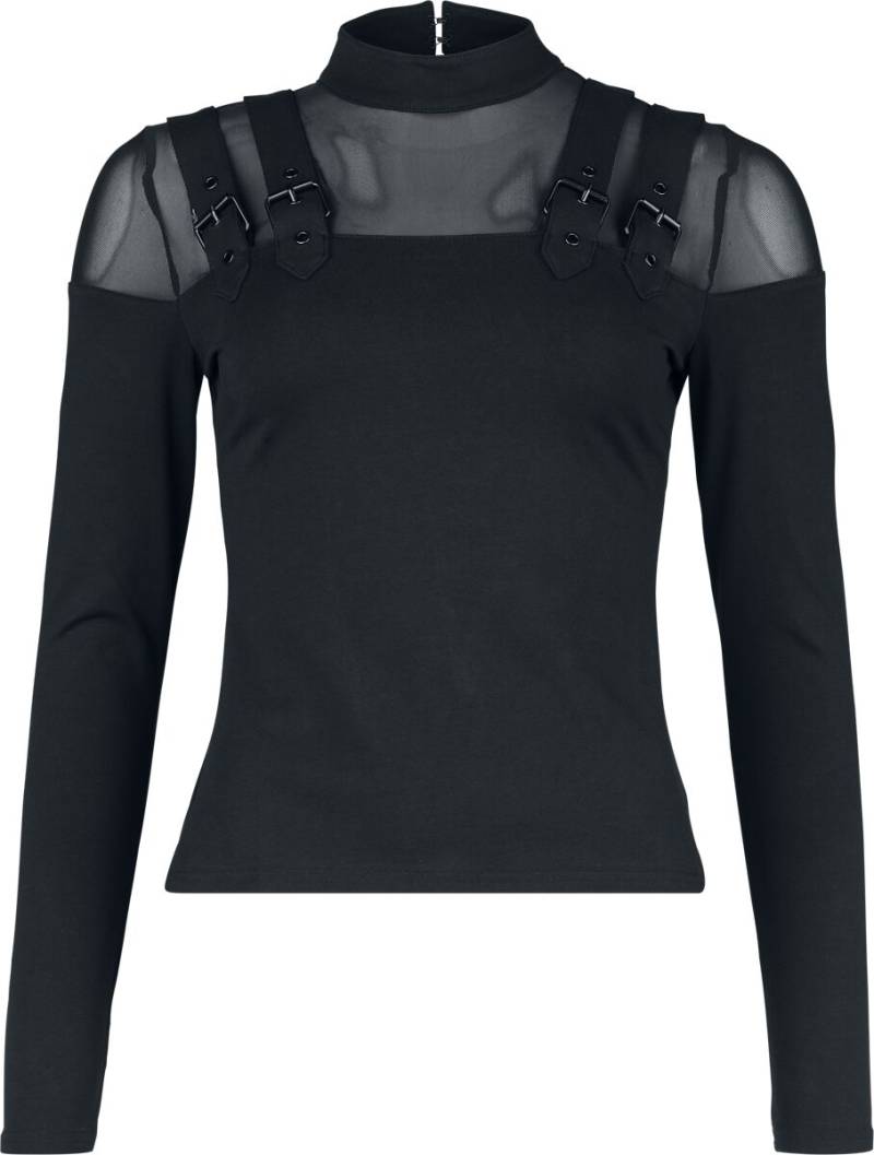 KIHILIST by KILLSTAR - Gothic Langarmshirt - Spellsmith Top - XS bis 4XL - für Damen - Größe XS - schwarz von KIHILIST by KILLSTAR