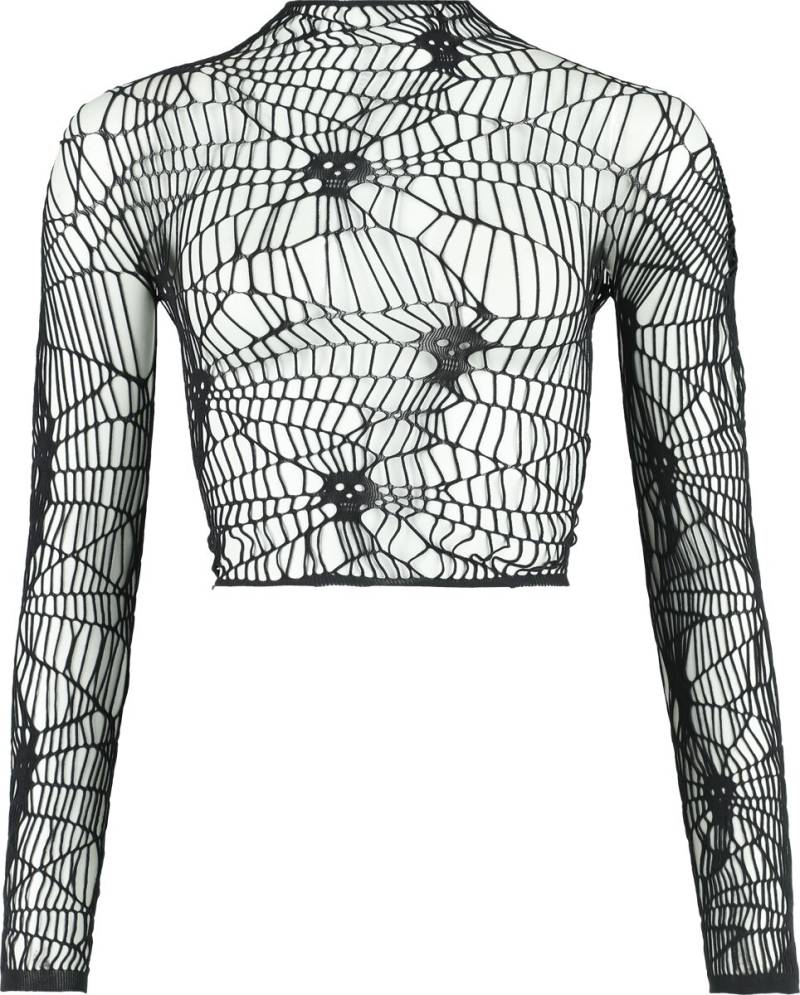 KIHILIST by KILLSTAR - Gothic Langarmshirt - Webs Grasp Long Sleeve Top - XS-XL - für Damen - Größe XS-XL - schwarz von KIHILIST by KILLSTAR