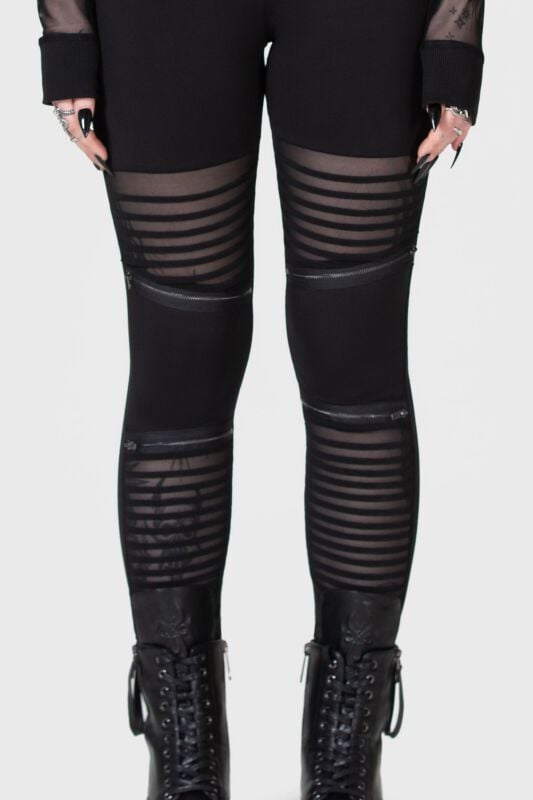 KIHILIST by KILLSTAR - Gothic Leggings - Clara's Trap Leggings - XS bis XXL - für Damen - Größe XXL - schwarz von KIHILIST by KILLSTAR