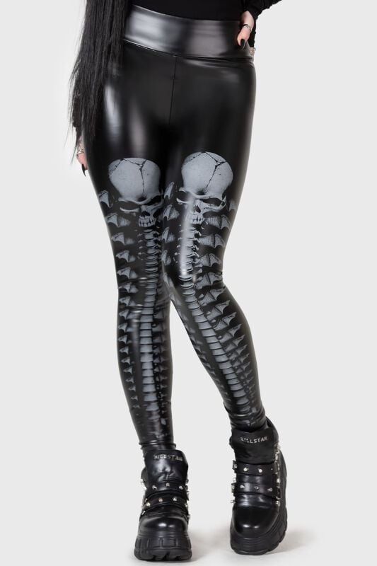 KIHILIST by KILLSTAR - Gothic Leggings - Solaria Leggings - XS bis 4XL - für Damen - Größe XXL - schwarz von KIHILIST by KILLSTAR