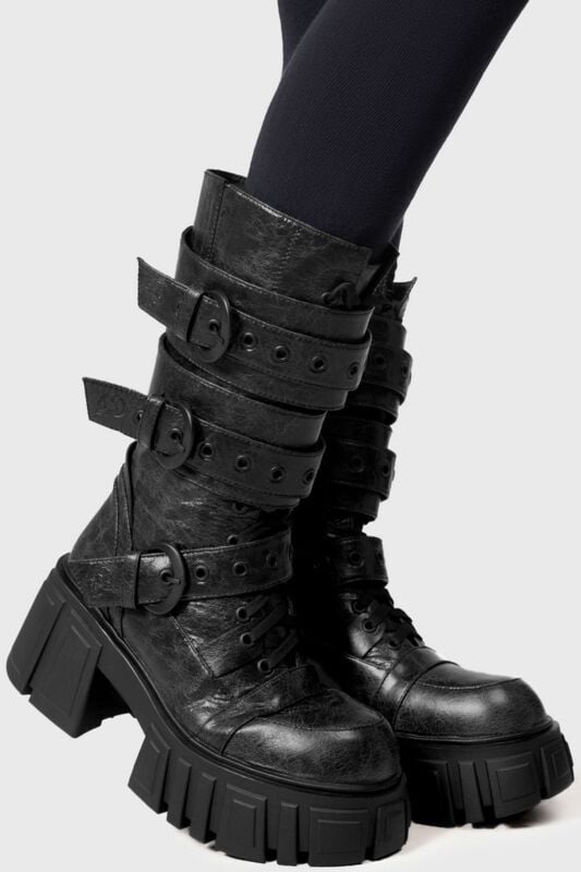KIHILIST by KILLSTAR - Gothic Stiefel - Ruptura Boots - EU36 bis EU41 - für Damen - Größe EU40 - schwarz von KIHILIST by KILLSTAR