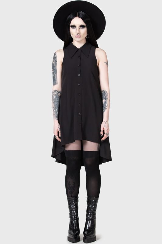 KIHILIST by KILLSTAR Olde Night Dress Kurzes Kleid schwarz in XXL von KIHILIST by KILLSTAR