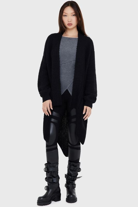 KIHILIST by KILLSTAR Onyx Cloud Cardigan Cardigan schwarz in 3XL von KIHILIST by KILLSTAR