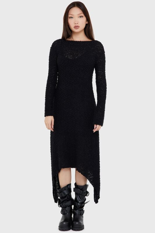 KIHILIST by KILLSTAR Overwalk Dress Mittellanges Kleid schwarz in 3XL von KIHILIST by KILLSTAR