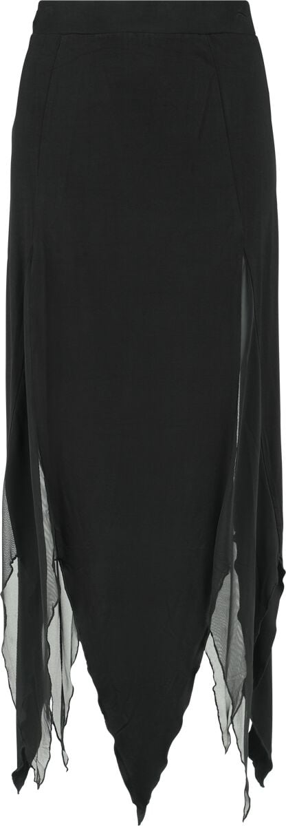 KIHILIST by KILLSTAR The Grimmer The Better Midi Skirt Mittellanger Rock schwarz in XL von KIHILIST by KILLSTAR