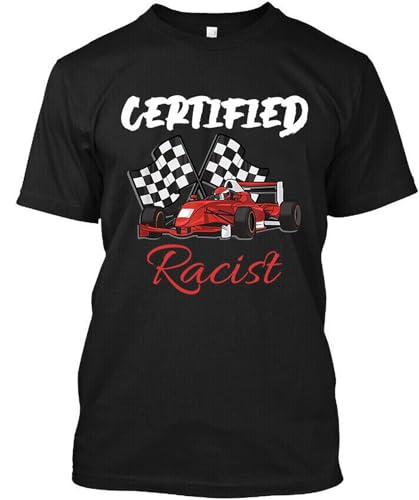 Racer Boost Speedster Certified Racist Retro Race Vintage Logo T-Shirt S-4XL BlackLarge von KIINMY