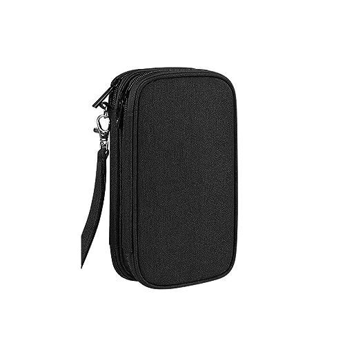 KIKAPA Multifunktionale digitale Tasche mit Doppelschicht USB Data Line Charger Plug Organizador für elektronischen -Organizer Schwarz von KIKAPA