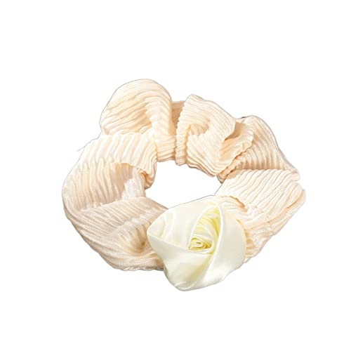 Frauen Band Rose Blume elastisches Haarband for Frauen Mädchen Haar Seil Krawatten Blume Haar Scrunchie Pferdeschwanz Halter Haarschmuck (Color : 1241C, Size : 1SIZE) von KIKBAX