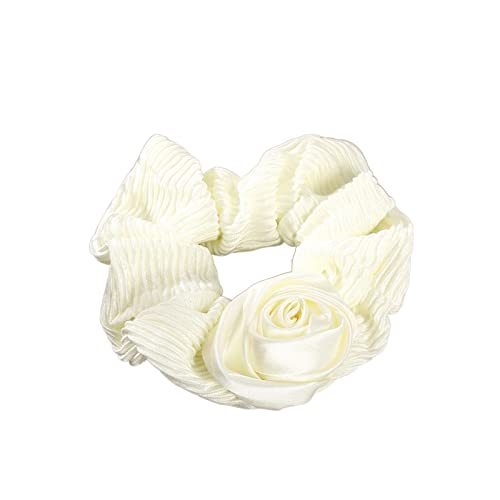 Frauen Band Rose Blume elastisches Haarband for Frauen Mädchen Haar Seil Krawatten Blume Haar Scrunchie Pferdeschwanz Halter Haarschmuck (Color : 1241D, Size : 1SIZE) von KIKBAX