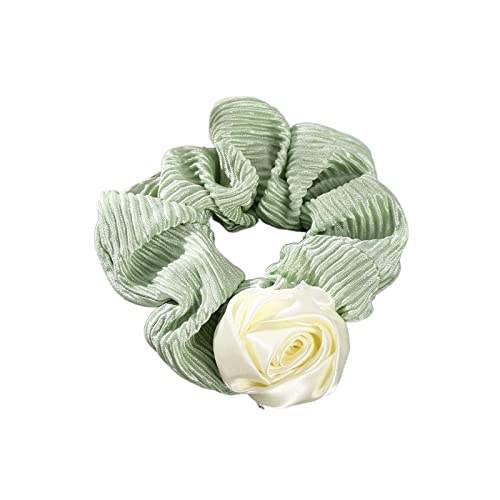 Frauen Band Rose Blume elastisches Haarband for Frauen Mädchen Haar Seil Krawatten Blume Haar Scrunchie Pferdeschwanz Halter Haarschmuck (Color : 1241E, Size : 1SIZE) von KIKBAX