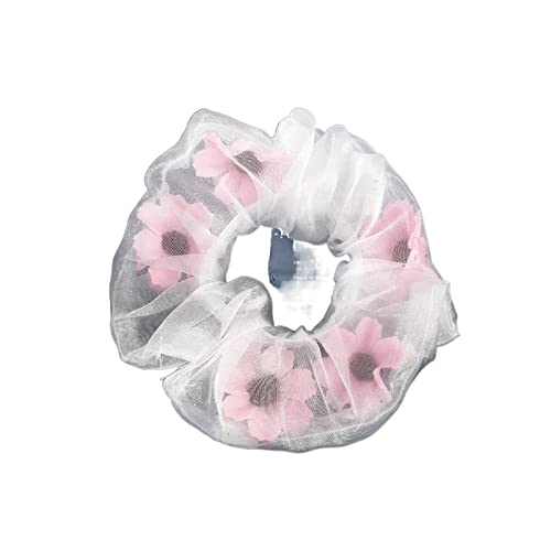 Frauen Band Rose Blume elastisches Haarband for Frauen Mädchen Haar Seil Krawatten Blume Haar Scrunchie Pferdeschwanz Halter Haarschmuck (Color : 1241F, Size : 1SIZE) von KIKBAX