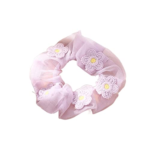 Frauen Band Rose Blume elastisches Haarband for Frauen Mädchen Haar Seil Krawatten Blume Haar Scrunchie Pferdeschwanz Halter Haarschmuck (Color : 1663E, Size : 1SIZE) von KIKBAX