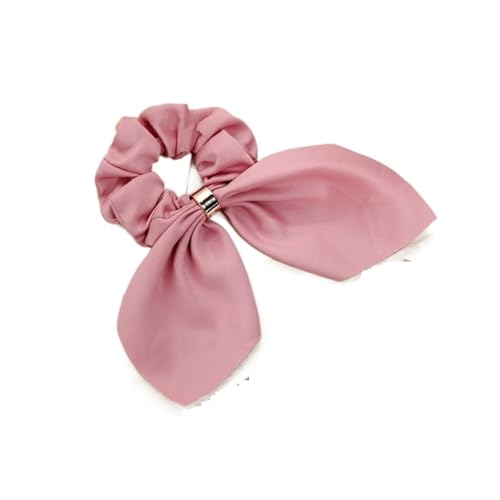 Haarbänder for Mädchen Perle Bowknot Haargummis elastisches Haarseil Fliegen Pferdeschwanzhalter Haarband (Color : P4-Rose Red, Size : 1SIZE) von KIKBAX