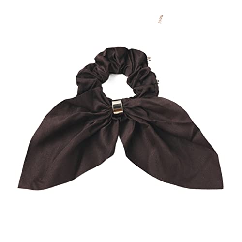 Haarbänder for Mädchen Perle Bowknot Haargummis elastisches Haarseil Fliegen Pferdeschwanzhalter Haarband (Color : P7-brown, Size : 1SIZE) von KIKBAX