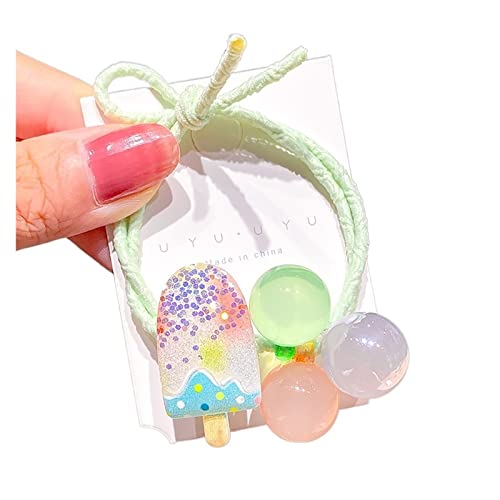 Kinder Blume Haargummis Frauen Mädchen Elastische Haare Gummibänder Zubehör Krawatte Haarring Seil Pferdeschwanz Halter Kopfschmuck (Color : D, Size : One size) von KIKBAX