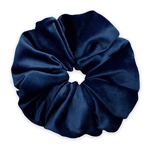 Übergroßer Mädchen-Pferdeschwanz-Halter, großes elastisches Gummi-Haarseil, Frauen-Haargummi, weiche Kopfbedeckung, Haarschmuck (Color : Navy blue, Size : 1SIZE) von KIKBAX