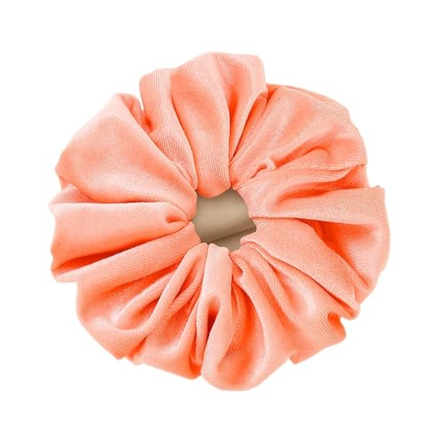 Übergroßer Mädchen-Pferdeschwanz-Halter, großes elastisches Gummi-Haarseil, Frauen-Haargummi, weiche Kopfbedeckung, Haarschmuck (Color : Orange, Size : 1SIZE) von KIKBAX