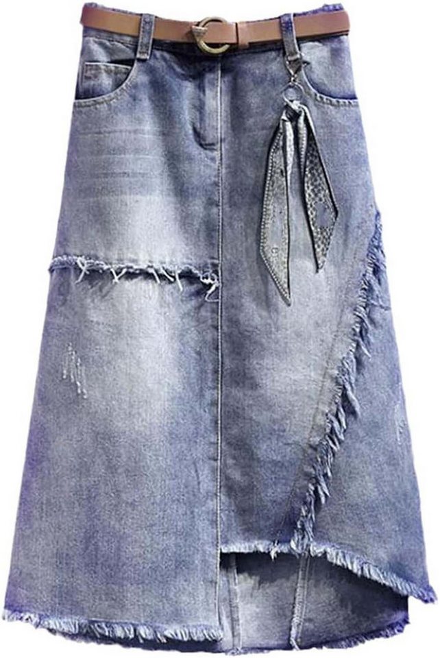 KIKI A-Linien-Rock Spring and Autumn Fashion Women's High Waist Floral A-Line Skirt von KIKI
