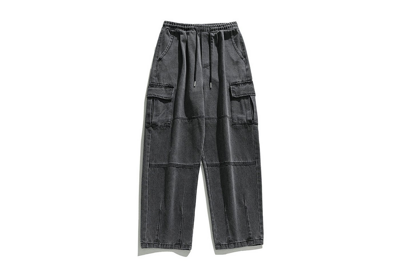 KIKI Dehnbund-Jeans Vintage Multi-Pocket Workwear-Hose für Männer von KIKI