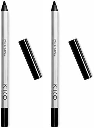 KIKO Milano Everlasting Kajal | Kajal Mit Kräftigem Schwarzton Und Langem Halt Zum Auftragen Im Augeninneren (Packung mit 2) von Kiko Milano