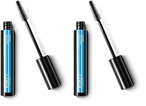KIKO Milano Extra Volume Wash Off Mascara | Wasserbeständige Volumen-Mascara Mit Langem Halt Bis Zu 24 Std. (Packung mit 2) von KIKO Milano
