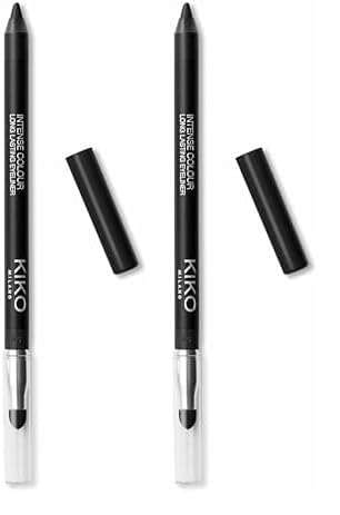 KIKO Milano Intense Colour Long Lasting Eyeliner 16, Intensiver Und Flüssig Gleitender Augenkonturstift Zur Äußeren Anwendung Mit Langem Halt (Packung mit 2) von KIKO Milano