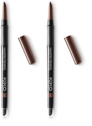 KIKO Milano Unlimited Precision Automatic Eyeliner And Khôl 12, Automatischer Eye-Pencil Für Den Inneren Und Äußeren Lidrand (Packung mit 2) von Kiko Milano