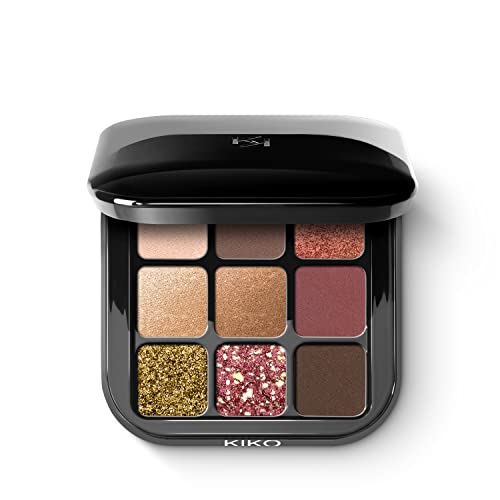 KIKO Milano Glamour Multi Finish Eyeshadow Palette 03 | Palette Mit 9 Lidschatten Mit Verschiedenen Finishes von KIKO