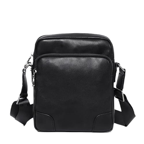 KIKYKUBBLETASW Herren Umhängetasche Echtleder Schultertasche for Männer Stilvolle kleine Umhängetasche Herren Schultertasche Mittelgroße lässige Herrentaschen for den täglichen Gebrauch von KIKYKUBBLETASW