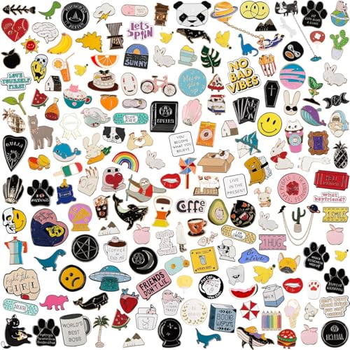 20 Stück gemischte Emaille-Broschennadeln Großpackung | Dekoration Anstecknadel Kleidung Zubehör Geburtstag Weihnachten Festival Geschenk für Mädchen Frauen, keine Wiederholung (zufälliger Stil) von KILIPOL