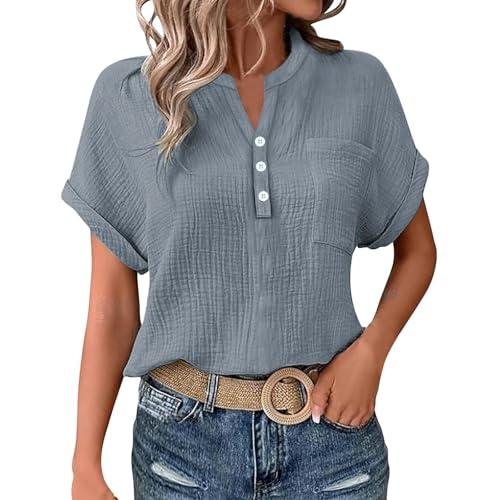 Musselin Hose Damen Tunika Sommer Oberteile Die Discounter Angebote Des Tages Heute Leinenhemd Kleid Hemd Elegant Meine Bestellungen Anzeigen Kleidung Italienische Mode Sommerbluse Set 2025 Longbluse von KILOXYEFRO
