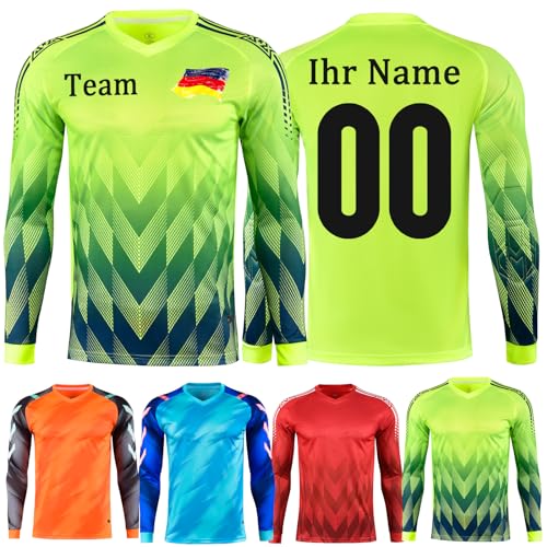 KILUZARNO Torwarttrikots mit Namen Nummer Personalisiert Torwarttrikot Set mit Team Logo von KILUZARNO