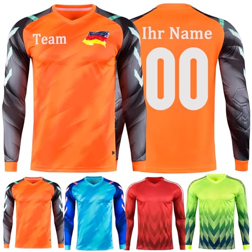 KILUZARNO Torwarttrikots mit Namen Nummer Personalisiert Torwarttrikot Set mit Team Logo von KILUZARNO