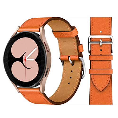 22mm ArmBand kompatibel für Samsung Galaxy Watch 3 45mm/Galaxy Watch 46mm/Gear S3 Frontier Classic Lederarmband Sportarmband für Herren Damen, Orange von KIMAIXA